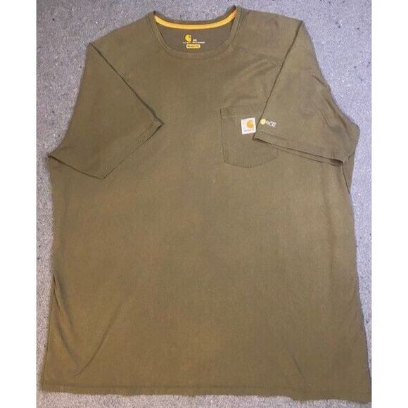 CARHARTT RELAXED FIT FORCE Pocket T-Shirt Men 2XL AVOCADO GREEN - Picture 6 of 9